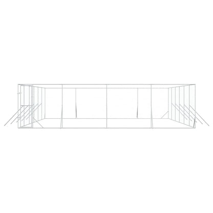 Cuccia per Cani da Esterno Argento 8x12x2 m in Acciaio Zincato | homemem39