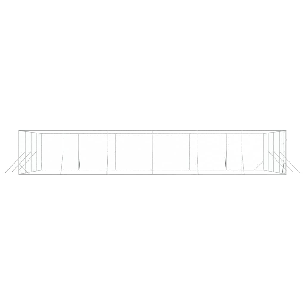 Cuccia per Cani da Esterno Argento 8x12x2 m in Acciaio Zincato | homemem39