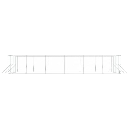 Cuccia per Cani da Esterno Argento 8x12x2 m in Acciaio Zincato | homemem39