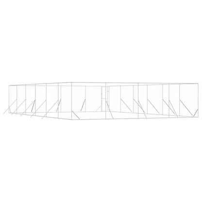 Cuccia per Cani da Esterno Argento 8x12x2 m in Acciaio Zincato | homemem39
