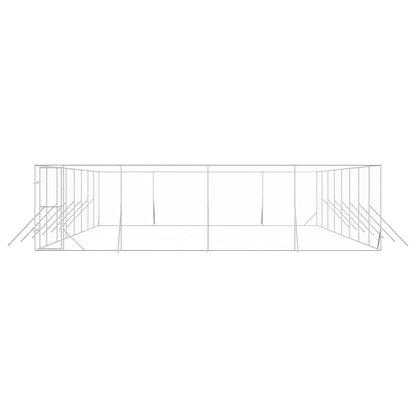 Cuccia per Cani da Esterno Argento 8x16x2 m in Acciaio Zincato | homemem39