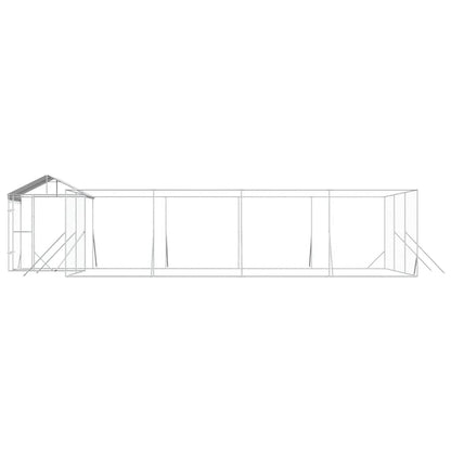 Cuccia Cani da Esterno Tetto Argento 10x6x2,5 m Acciaio Zincato | homemem39