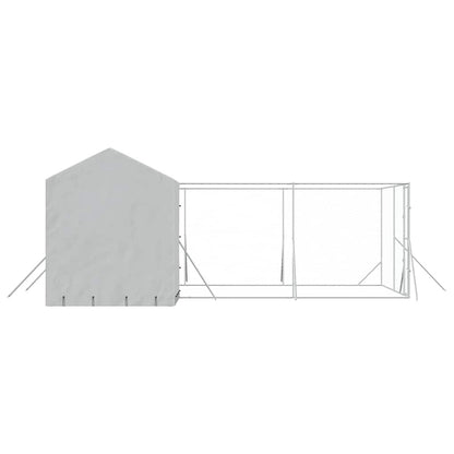 Cuccia Cani da Esterno Tetto Argento 6x6x2,5 m Acciaio Zincato | homemem39