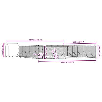 Cuccia Cani da Esterno Tetto Argento 12x12x2,5m Acciaio Zincato | homemem39