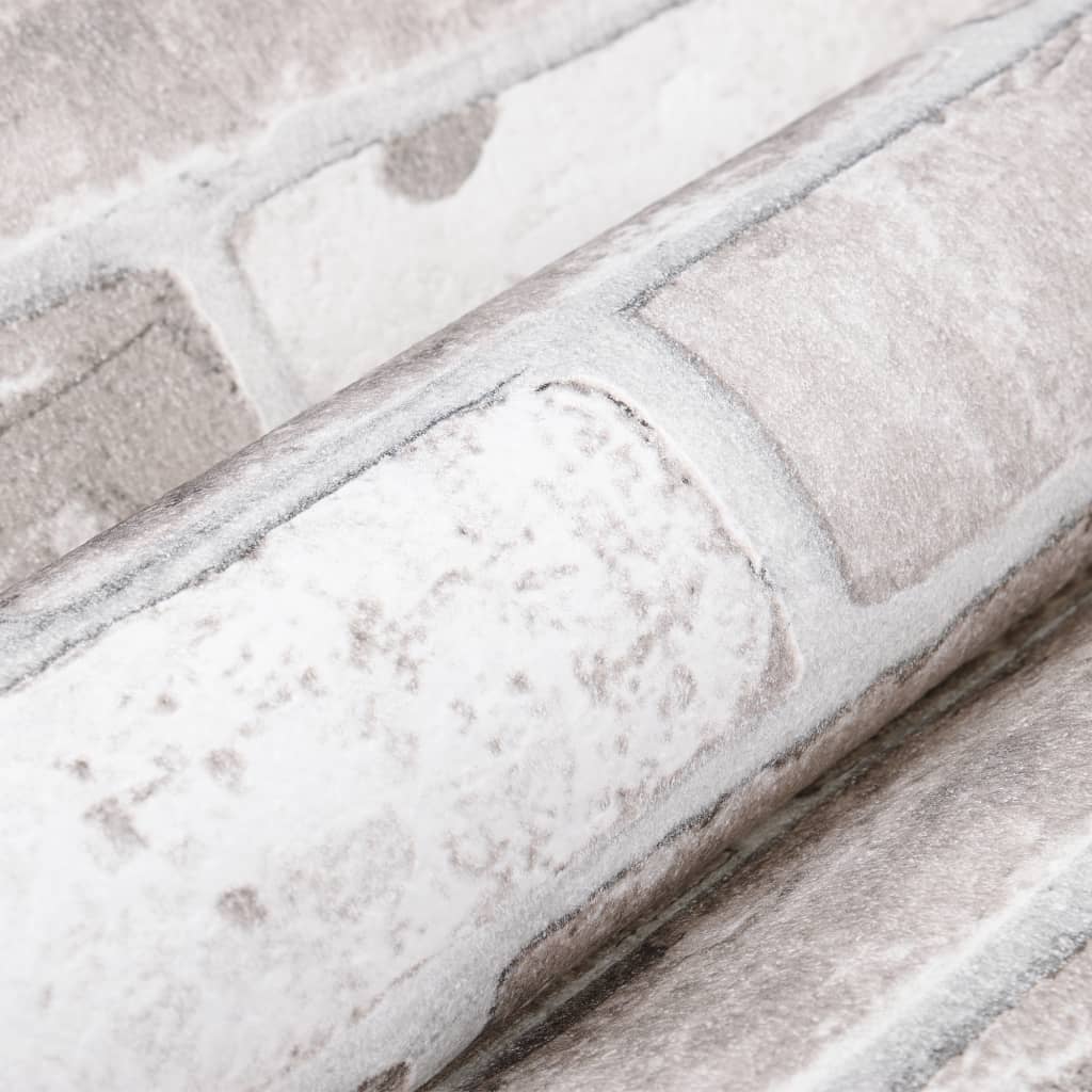 Carta da Parati 3D Motivo Mattoni Grigio 10x0,53 m Non Tessuto - homemem39