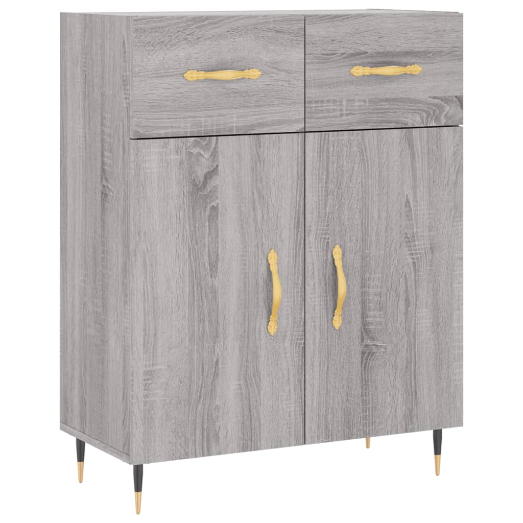 Credenza Grigio Sonoma 69,5x34x90 cm in Legno Multistrato - homemem39