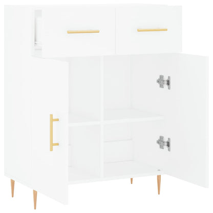 Credenza Bianca 69,5x34x90 cm in Legno Multistrato - homemem39