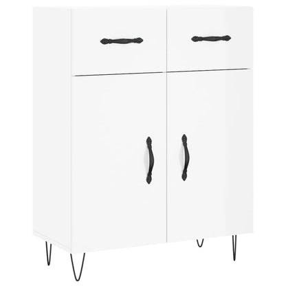 Credenza 69,5x34x90 cm in Legno Multistrato Bianco Lucido - homemem39