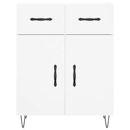 Credenza 69,5x34x90 cm in Legno Multistrato Bianco Lucido - homemem39