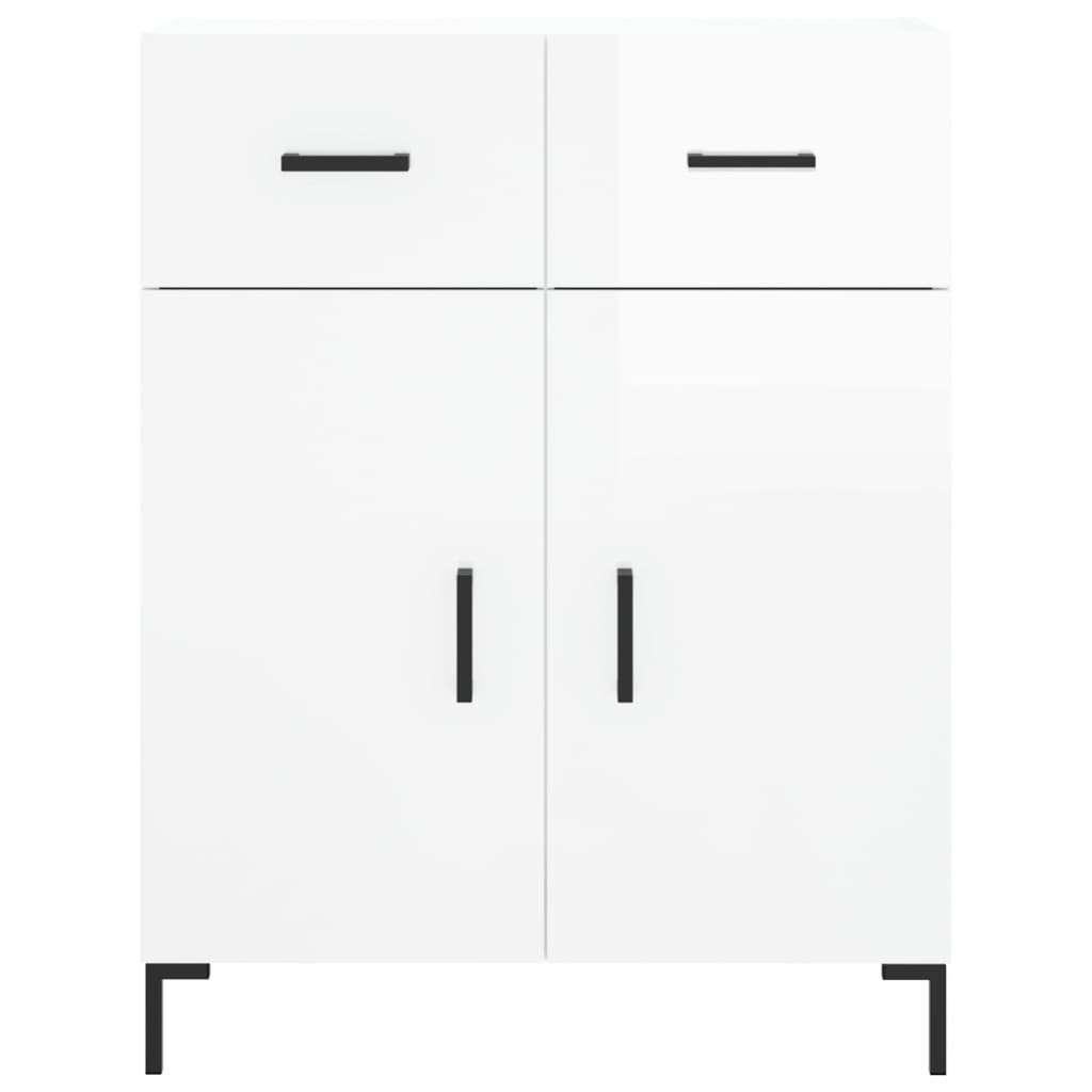 Credenza 69,5x34x90 cm in Legno Multistrato Bianco Lucido - homemem39
