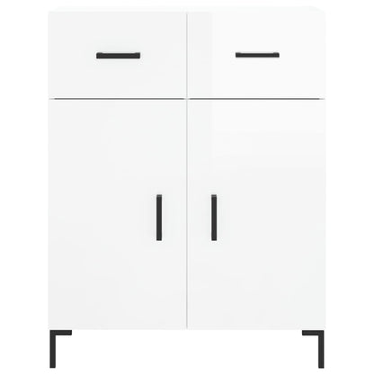 Credenza 69,5x34x90 cm in Legno Multistrato Bianco Lucido - homemem39
