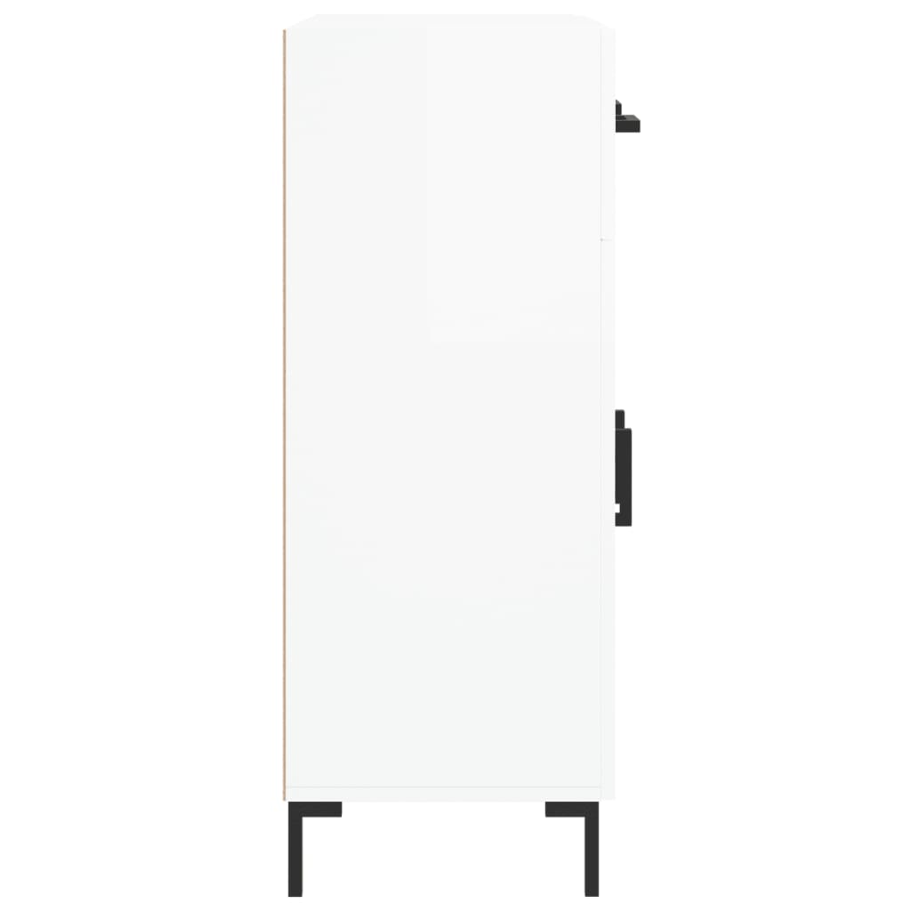Credenza 69,5x34x90 cm in Legno Multistrato Bianco Lucido