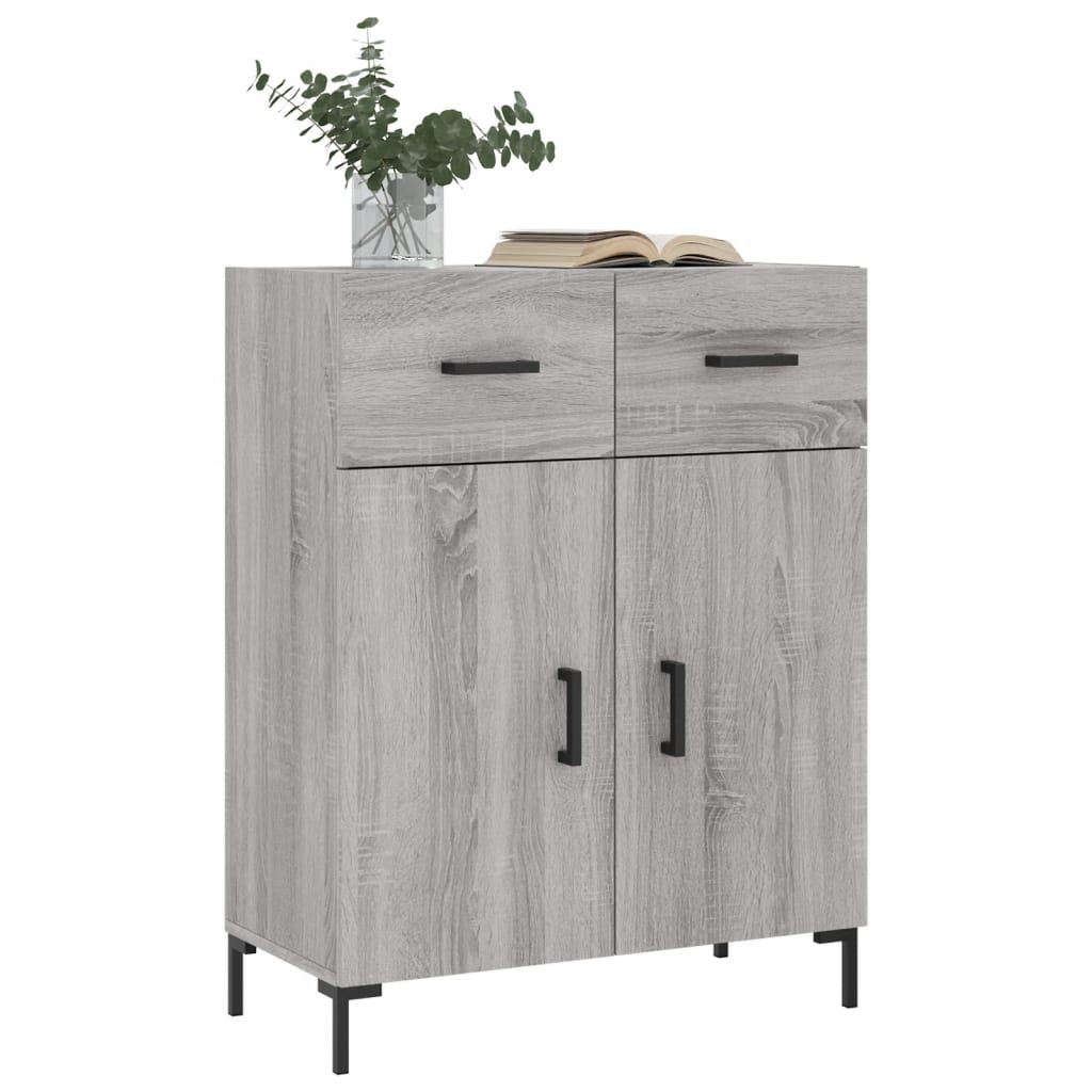 Credenza Grigio Sonoma 69,5x34x90 cm in Legno Multistrato - homemem39