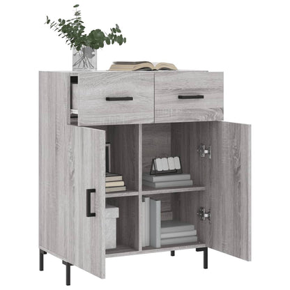 Credenza Grigio Sonoma 69,5x34x90 cm in Legno Multistrato