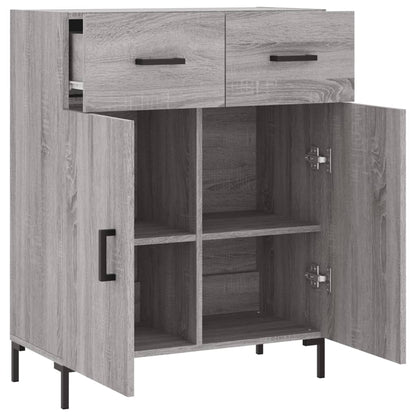 Credenza Grigio Sonoma 69,5x34x90 cm in Legno Multistrato
