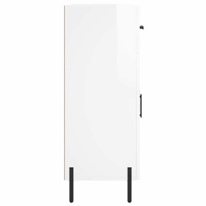 Credenza 69,5x34x90 cm in Legno Multistrato Bianco Lucido