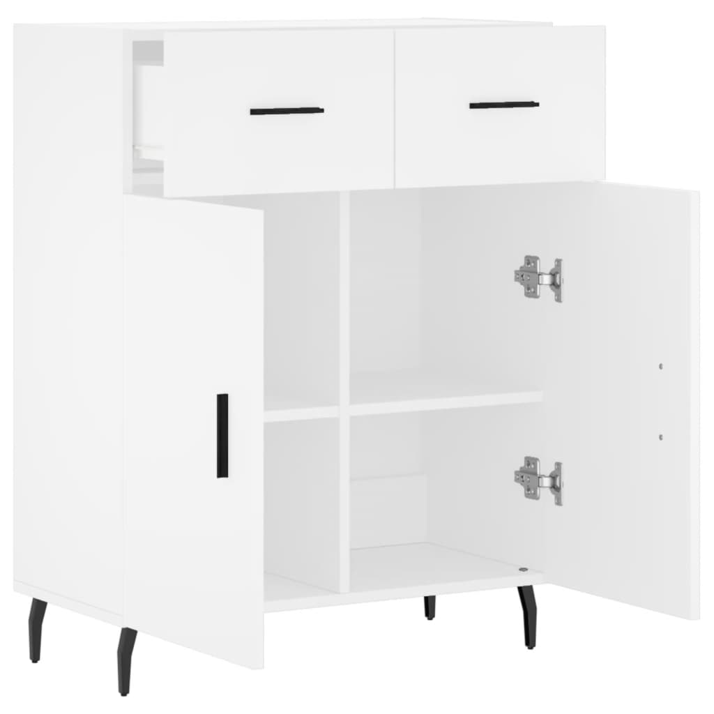 Credenza Bianca 69,5x34x90 cm in Legno Multistrato