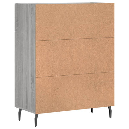 Credenza Grigio Sonoma 69,5x34x90 cm in Legno Multistrato