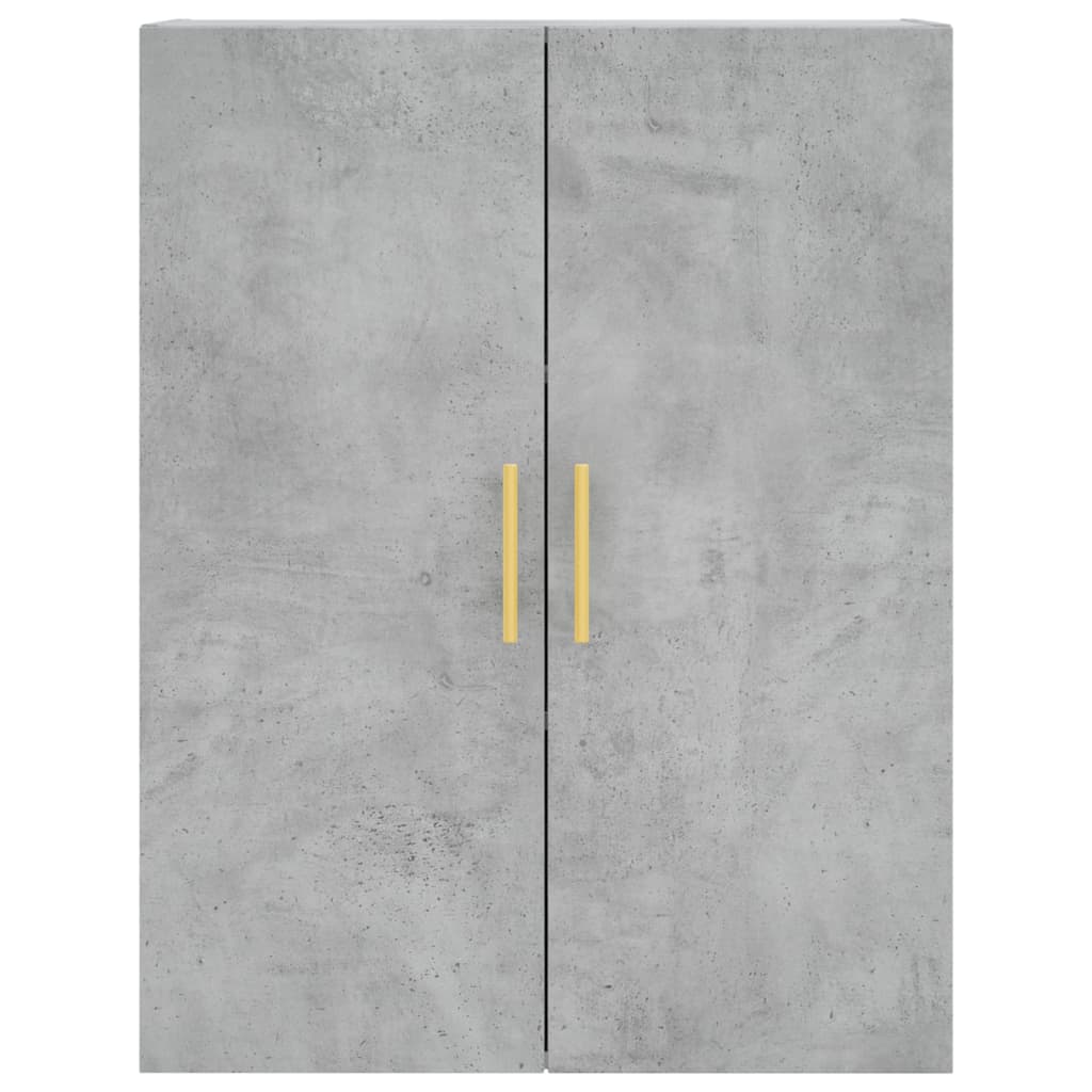 Mobile a Parete Grigio Cemento 69,5x34x90 cm