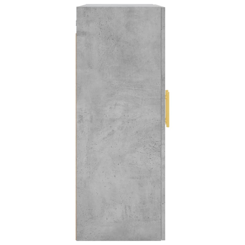 Mobile a Parete Grigio Cemento 69,5x34x90 cm