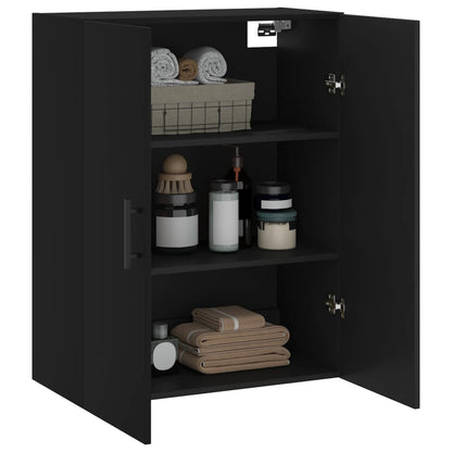 Mobile a Parete Nero 69,5x34x90 cm - homemem39