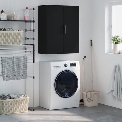 Mobile a Parete Nero 69,5x34x90 cm - homemem39