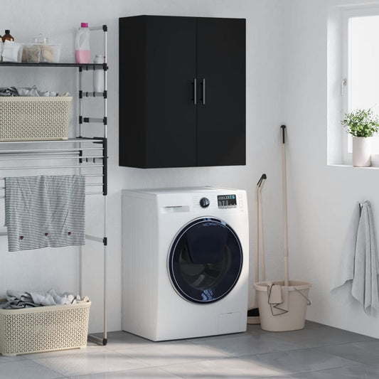 Mobile a Parete Nero 69,5x34x90 cm - homemem39