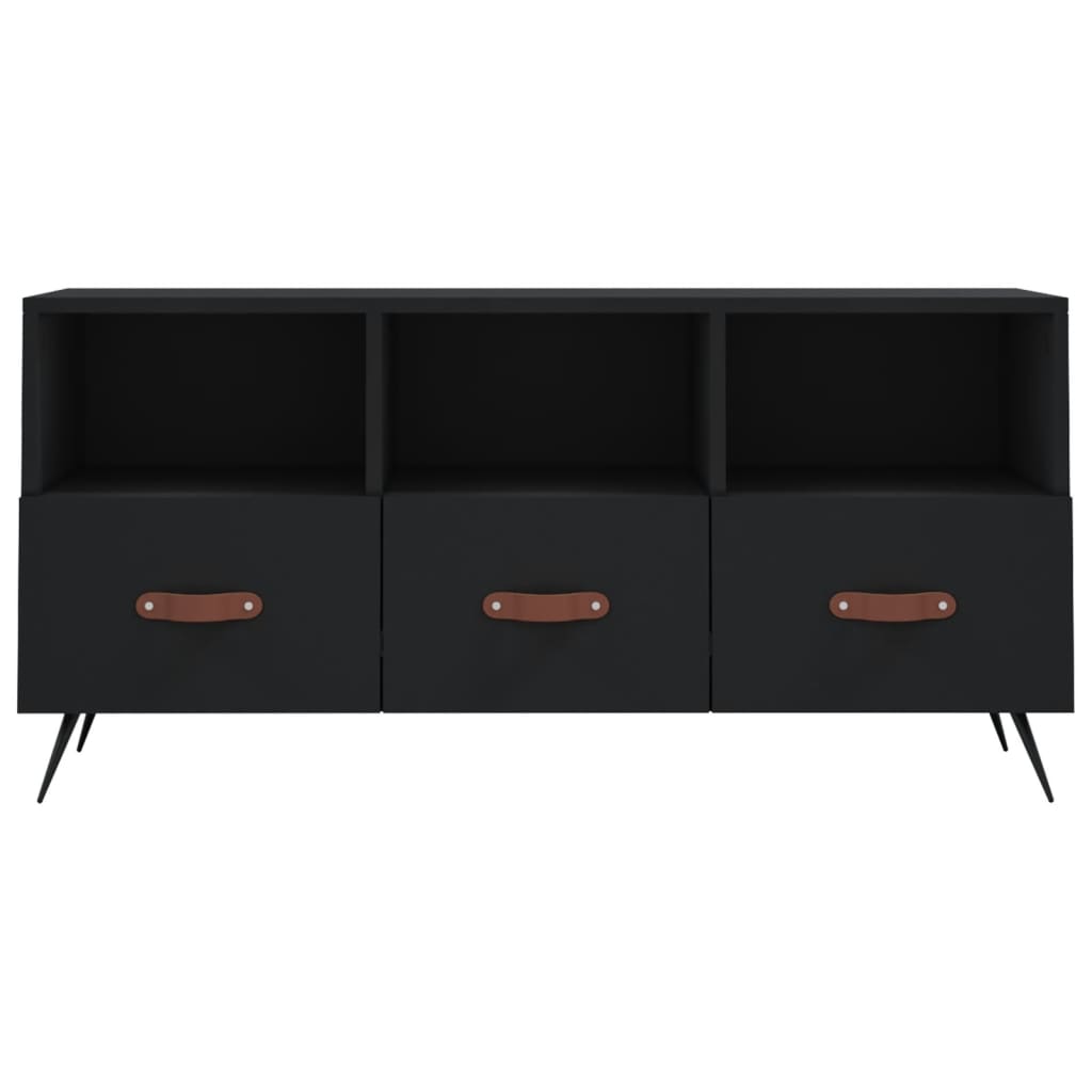 Mobile Porta TV Nero 102x36x50 cm in Legno Multistrato