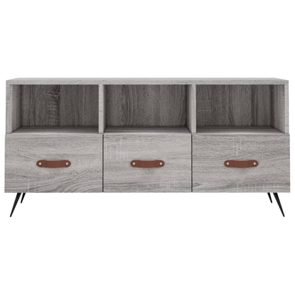Mobile TV Grigio Sonoma 102x36x50 cm in Legno Multistrato - homemem39
