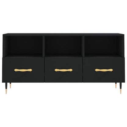 Mobile Porta TV Nero 102x36x50 cm in Legno Multistrato