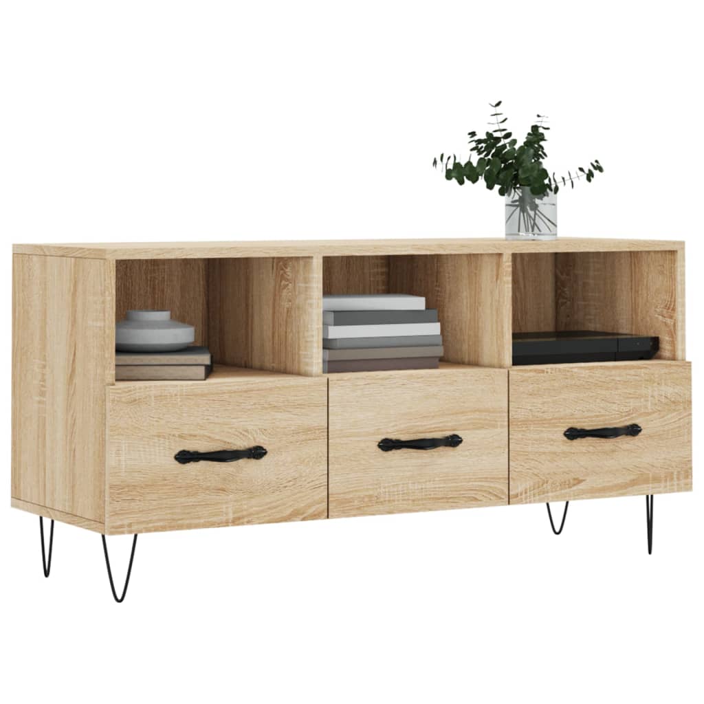 Mobile Porta TV Rovere Sonoma 102x36x50 cm in Legno Multistrato | homemem39