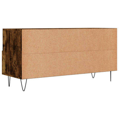 Mobile Porta TV Rovere Fumo 102x36x50 cm in Legno Multistrato