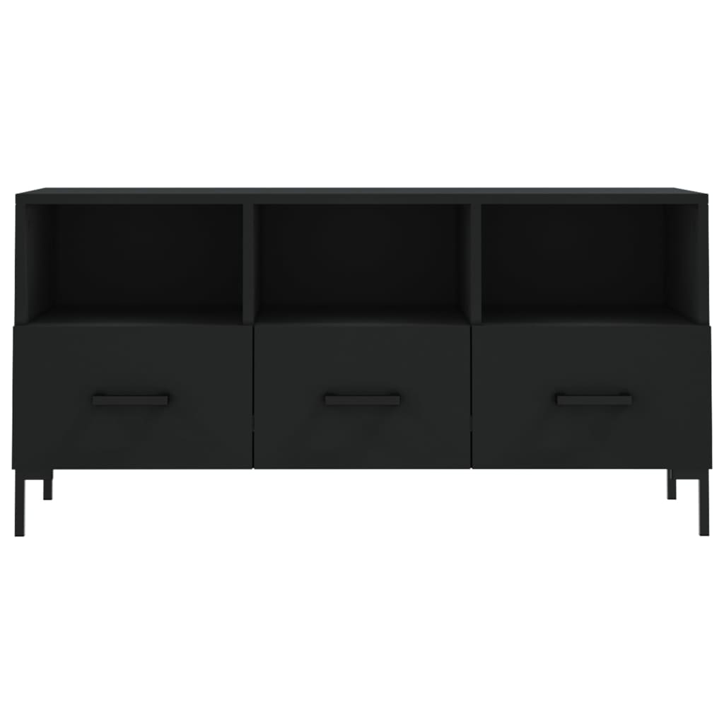 Mobile Porta TV Nero 102x36x50 cm in Legno Multistrato