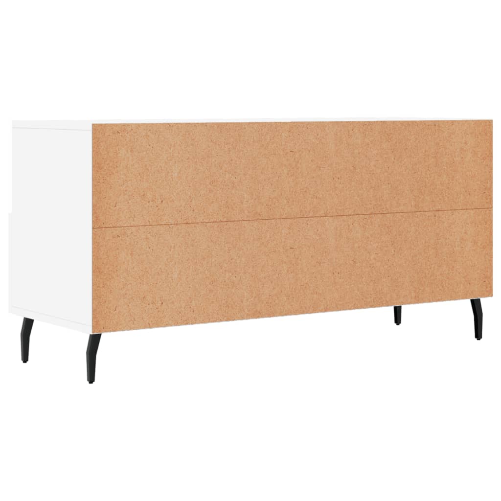 Mobile Porta TV Bianco 102x36x50 cm in Legno Multistrato