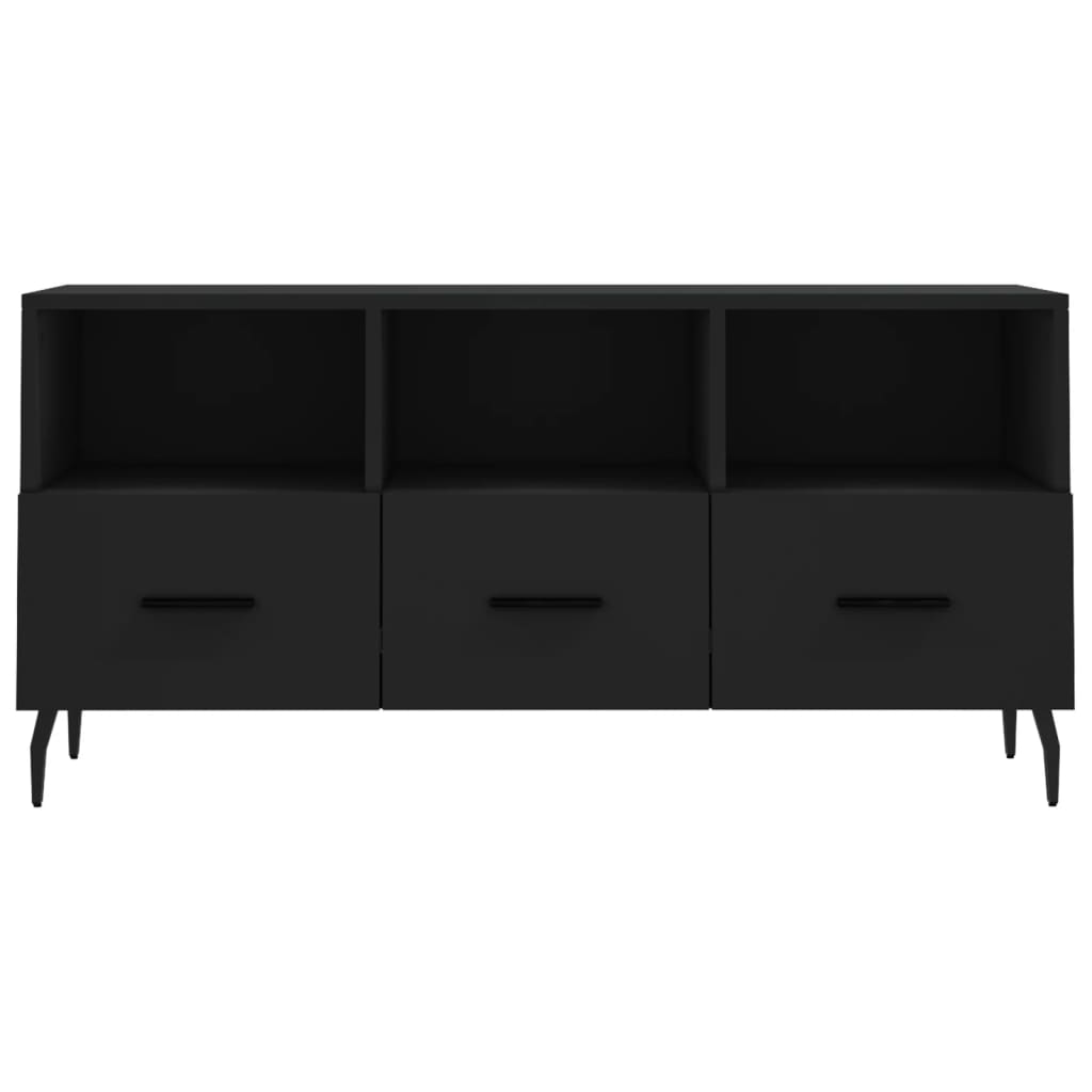 Mobile Porta TV Nero 102x36x50 cm in Legno Multistrato