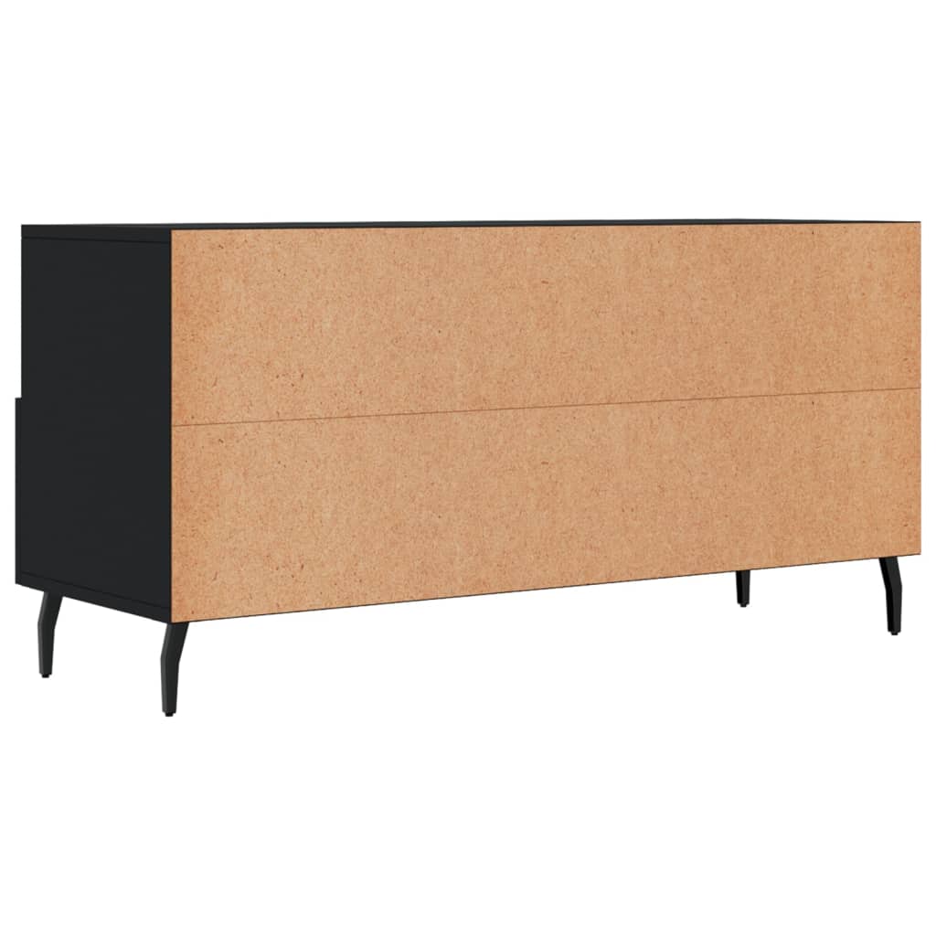 Mobile Porta TV Nero 102x36x50 cm in Legno Multistrato - homemem39