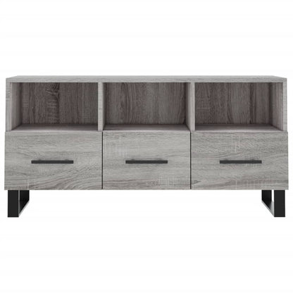 Mobile TV Grigio Sonoma 102x36x50 cm in Legno Multistrato - homemem39