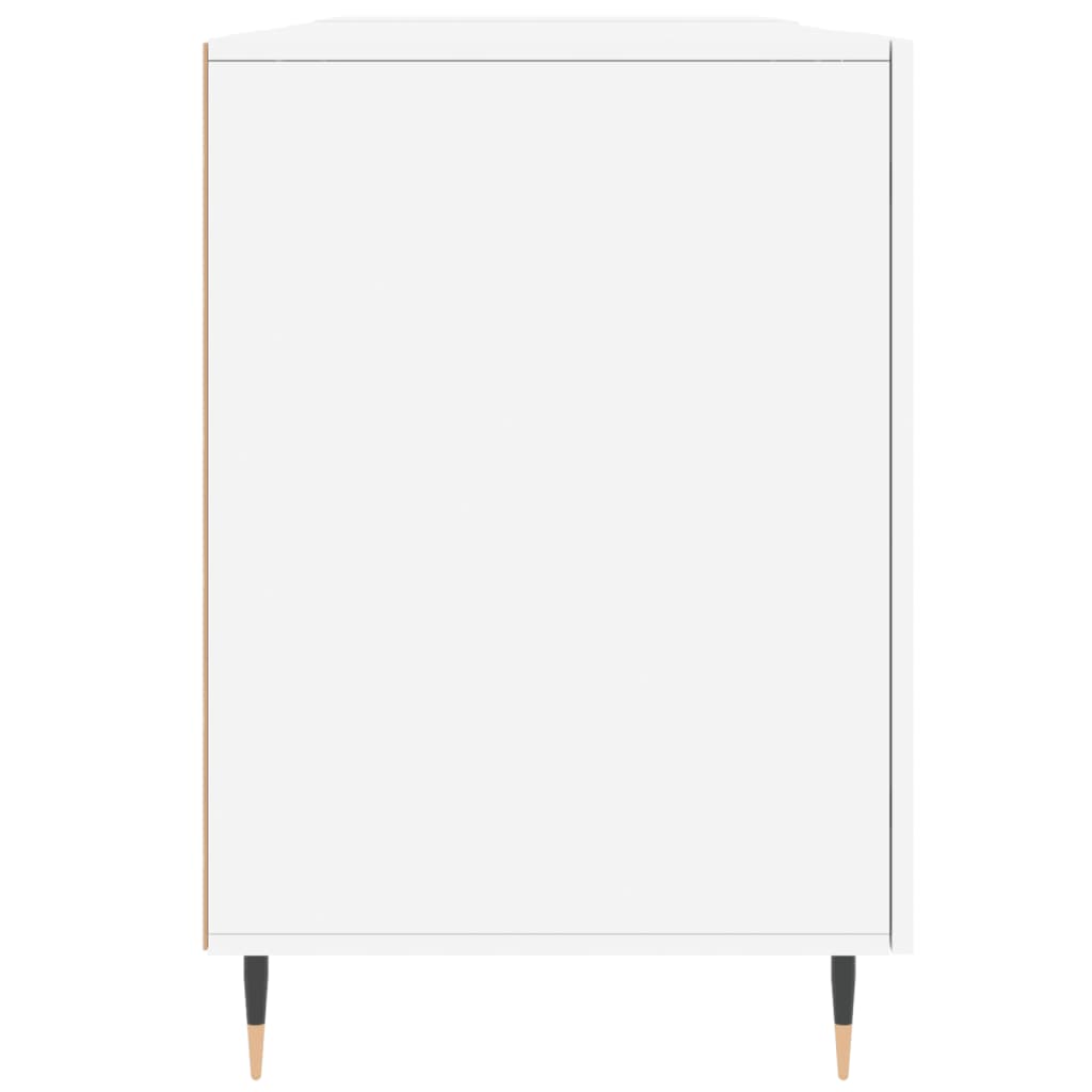 Scrivania Bianca 140x50x75 cm in Legno Multistrato - homemem39
