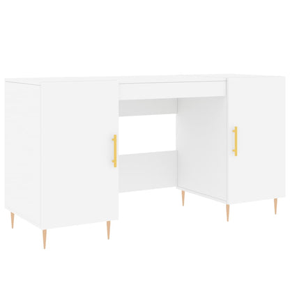 Scrivania Bianca 140x50x75 cm in Legno Multistrato