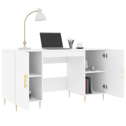 Scrivania Bianca 140x50x75 cm in Legno Multistrato