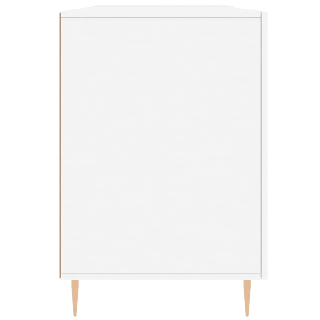 Scrivania Bianca 140x50x75 cm in Legno Multistrato - homemem39