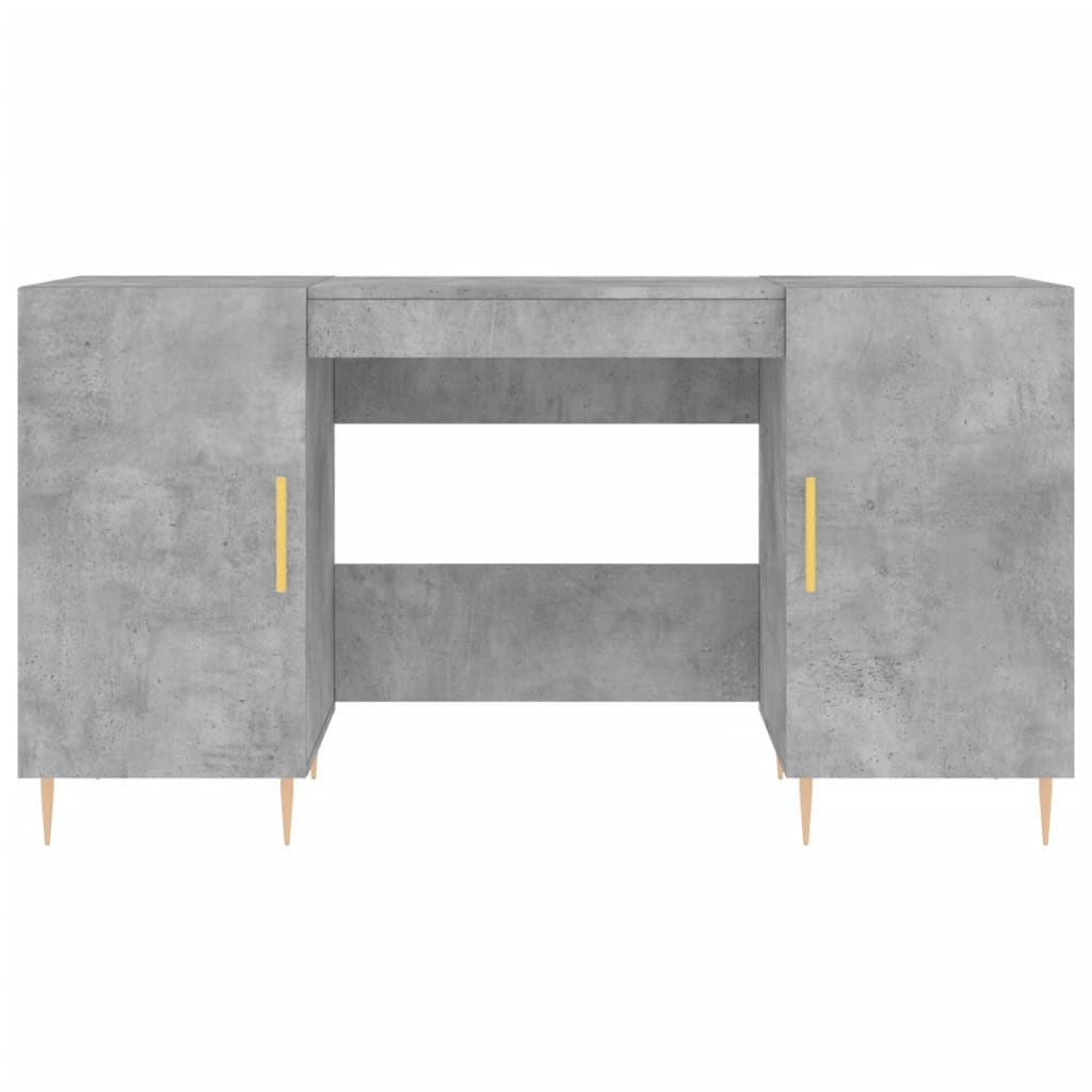 Scrivania Grigio Cemento 140x50x75 cm in Legno Multistrato - homemem39