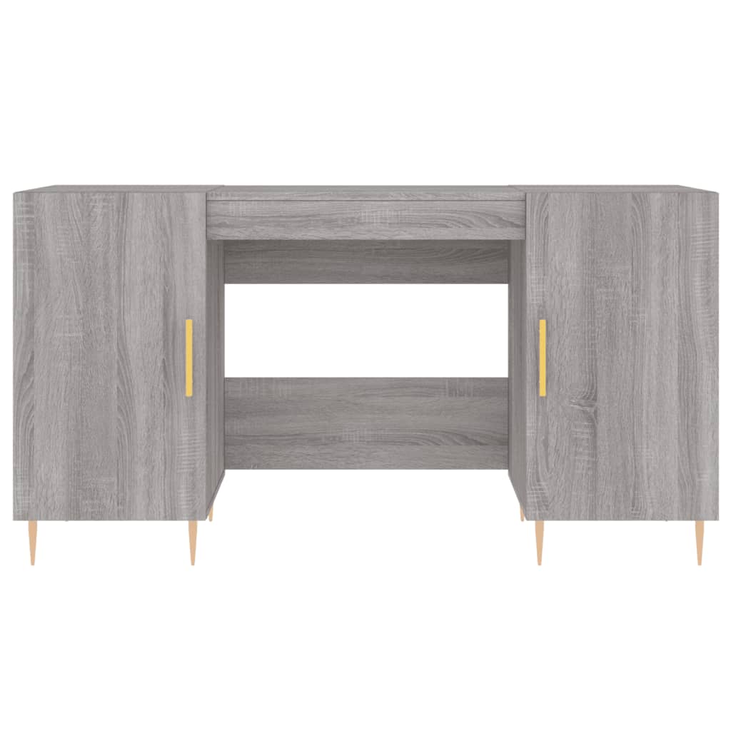 Scrivania Grigio Sonoma 140x50x75 cm in Legno Multistrato - homemem39