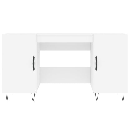 Scrivania Bianca 140x50x75 cm in Legno Multistrato - homemem39