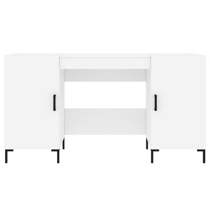 Scrivania Bianca 140x50x75 cm in Legno Multistrato - homemem39