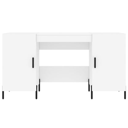 Scrivania Bianca 140x50x75 cm in Legno Multistrato - homemem39