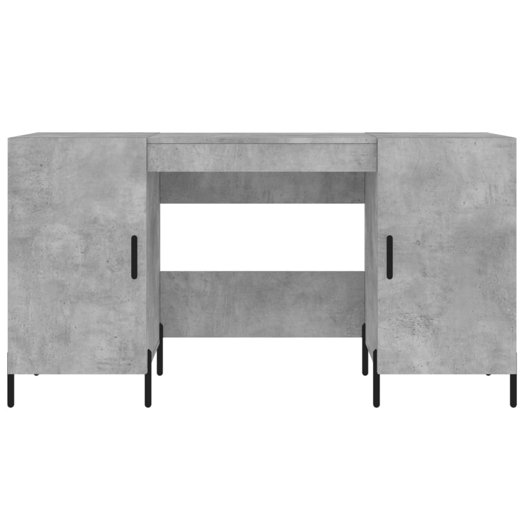 Scrivania Grigio Cemento 140x50x75 cm in Legno Multistrato - homemem39