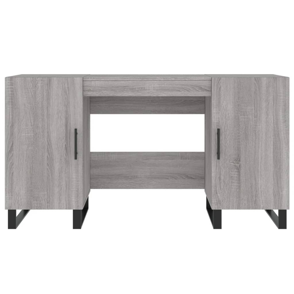 Scrivania Grigio Sonoma 140x50x75 cm in Legno Multistrato