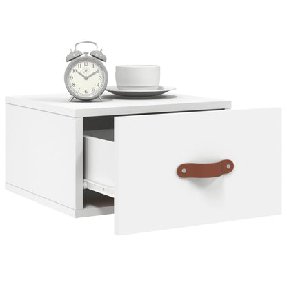 Comodino a Muro Bianco 35x35x20 cm | homemem39