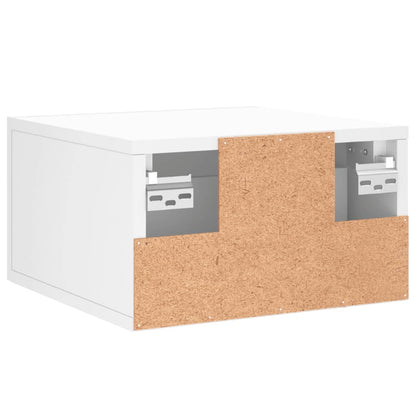 Comodino a Muro Bianco 35x35x20 cm | homemem39